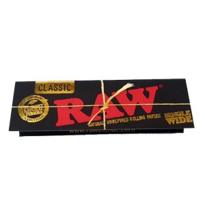 Papel raw black single wide