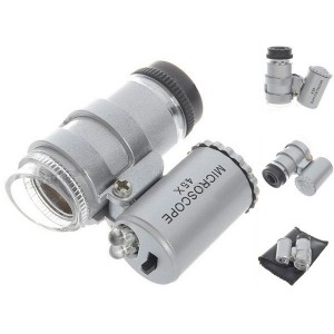 Lupa Microscopio Mini Led x 45