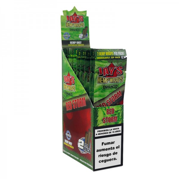 Blunts Jay's Hemp Wraps Enhanced Terpenos Red Storm - 2 Unidades